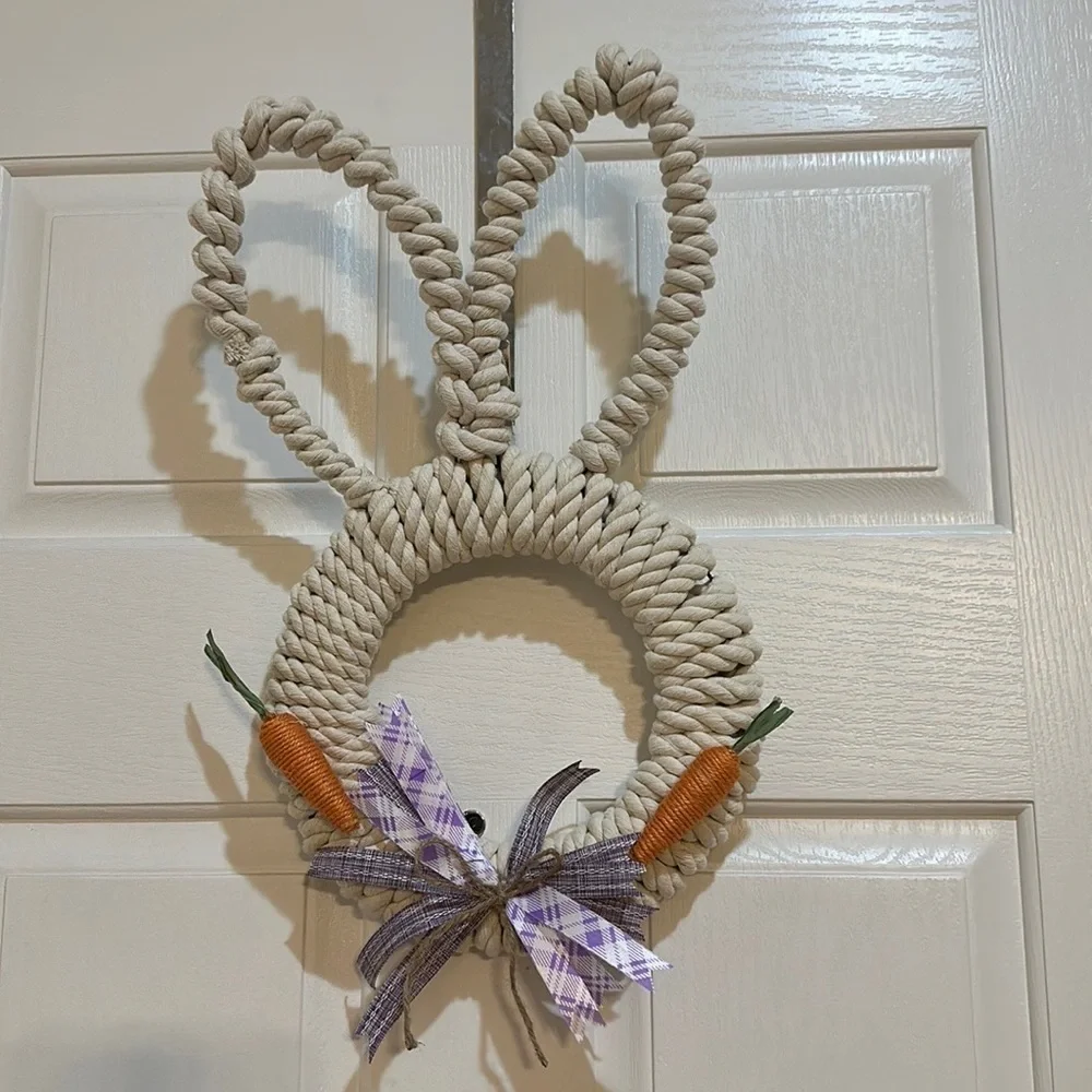 Handmade bunny wreath’